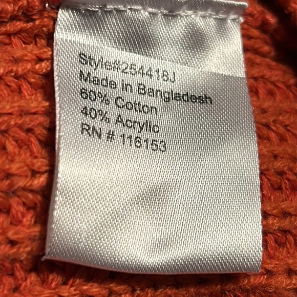 Poof Apparel Rust Pullover Sweater, Size L. - Picture 6 of 7